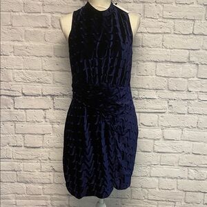 NWT Sugarlips Midnight Blue Velvet Dress Size M